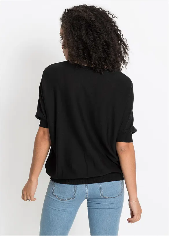 Pull en fine maille de coton mélangé, bonprix