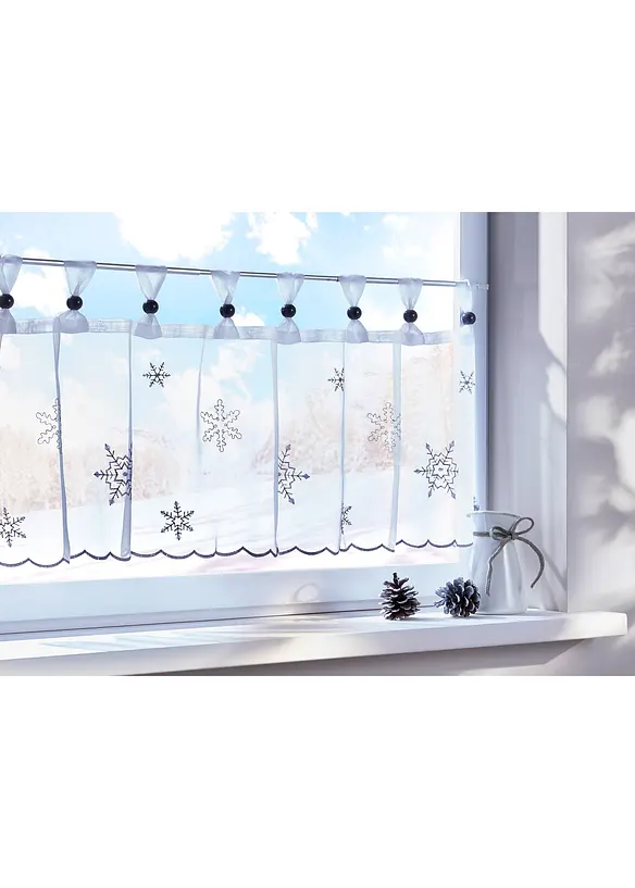 Brise-bise avec broderie hivernale, bonprix