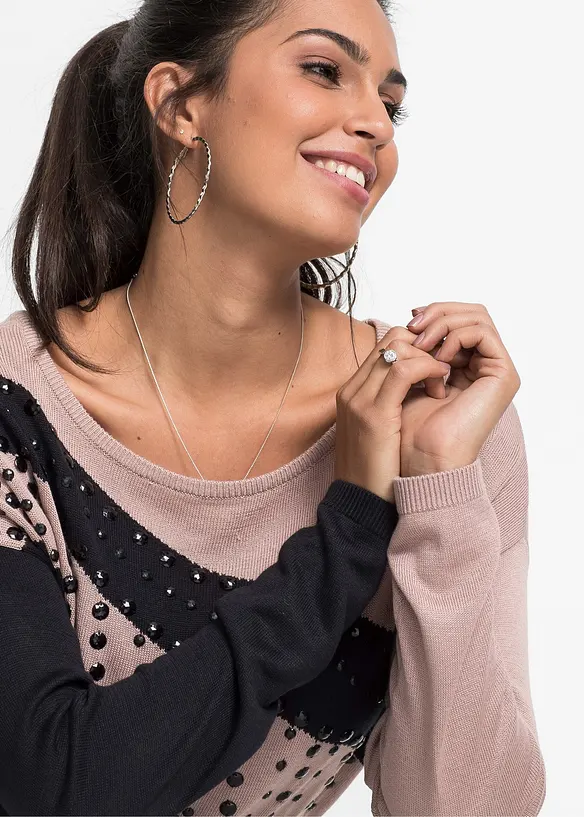 Pull long avec application, bonprix