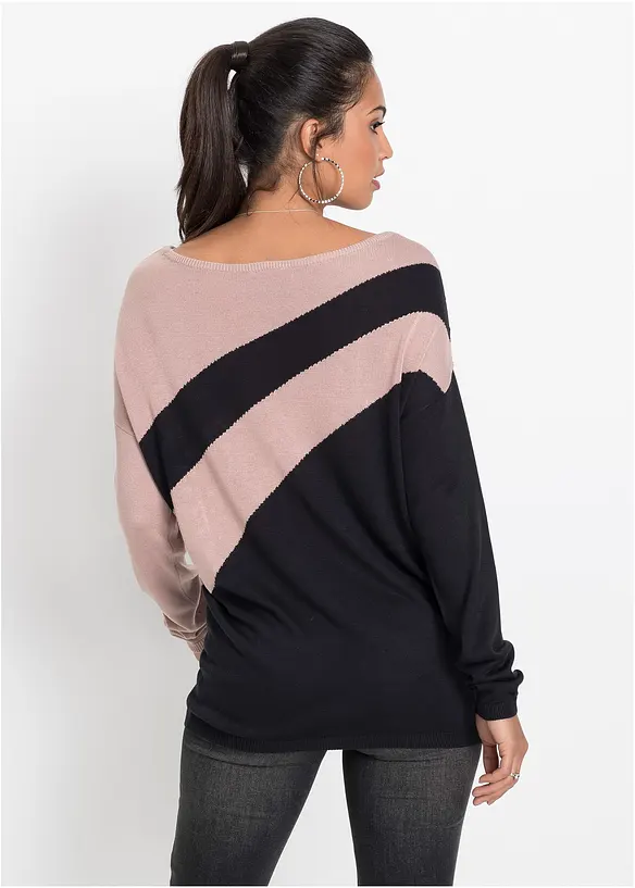 Pull long avec application, bonprix