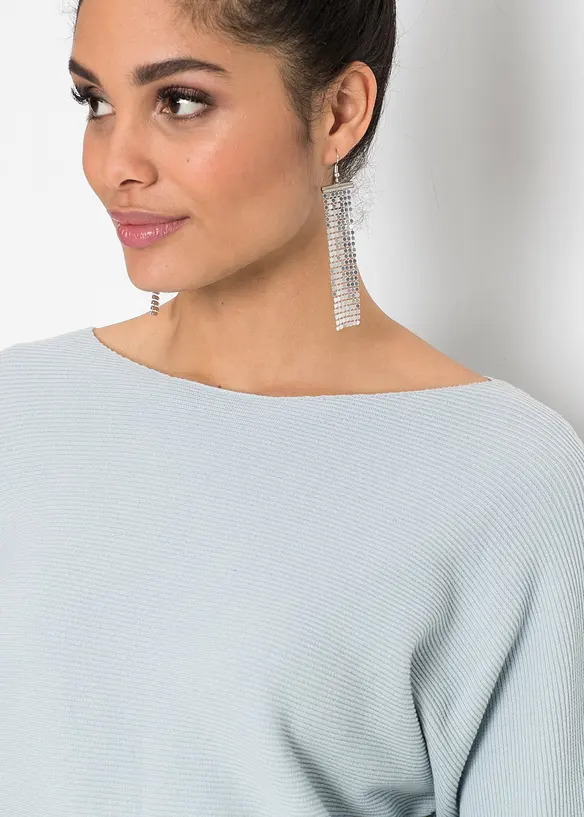 Pull oversize côtelé, bonprix