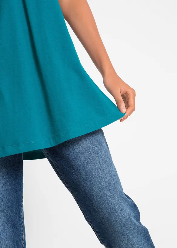 T-shirt évasé, manches courtes, bonprix