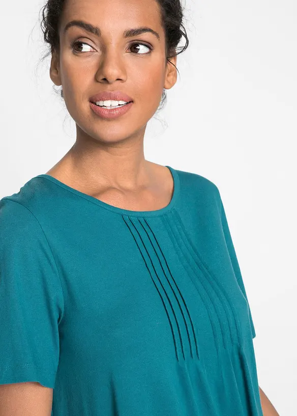 T-shirt évasé, manches courtes, bonprix