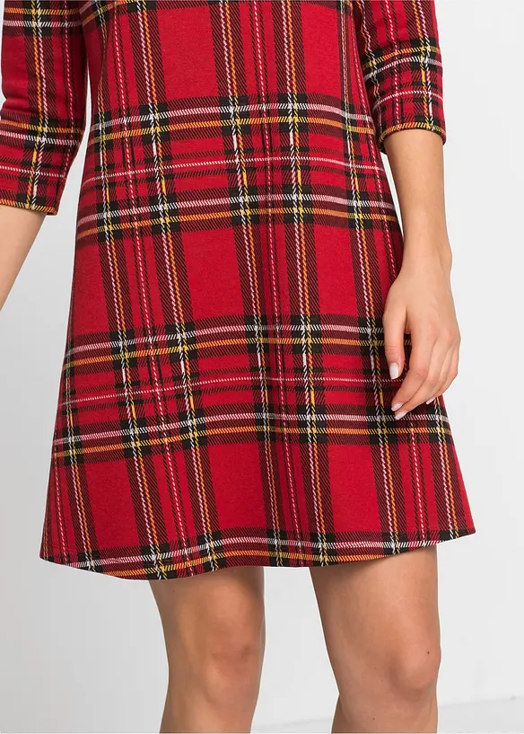 Robe courte en jacquard à carreaux, bonprix