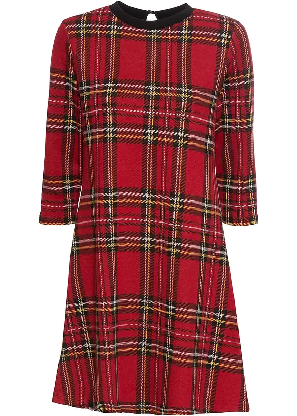 Robe courte en jacquard à carreaux, bonprix
