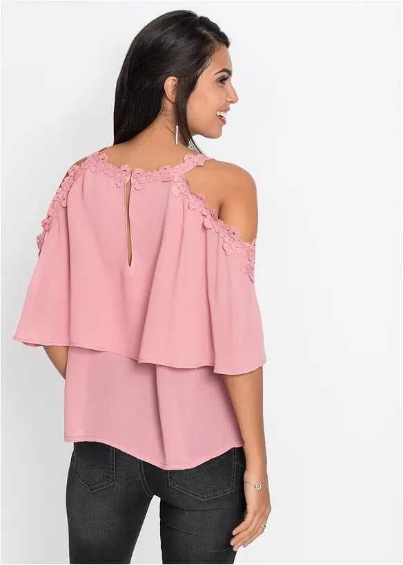 Blouse &agrave; &eacute;paules d&eacute;nud&eacute;es avec dentelle, BODYFLIRT