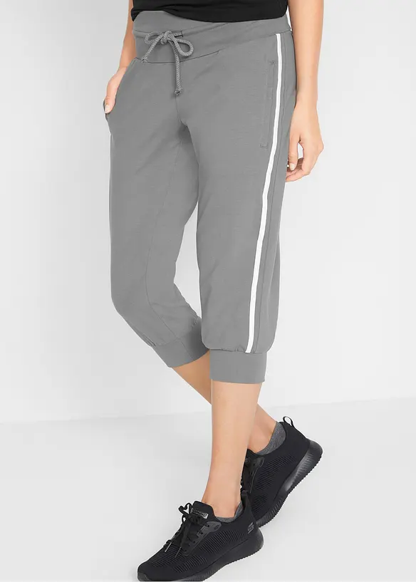 Lot de 2 pantalons de jogging en coton, longueur 3/4, bonprix