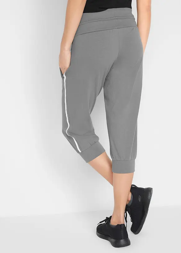 Lot de 2 pantalons de jogging en coton, longueur 3/4, bonprix