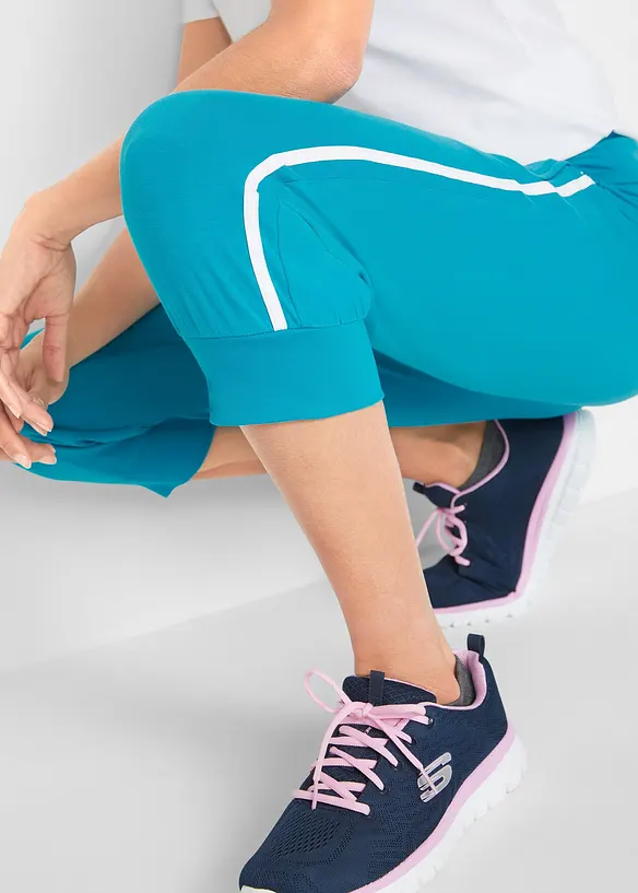 Lot de 2 pantalons de jogging en coton, longueur 3/4, bonprix