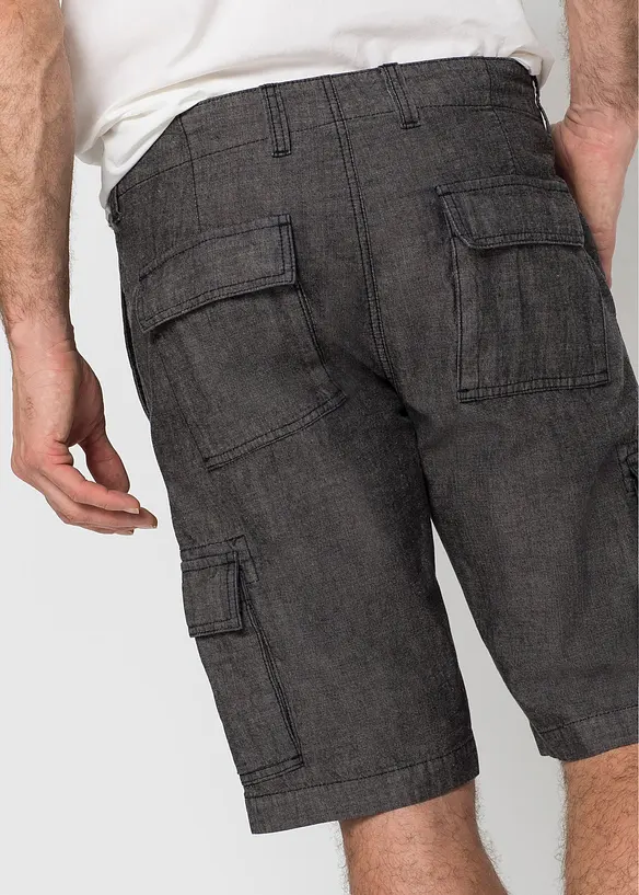 Bermuda cargo loose, 100% coton, bonprix