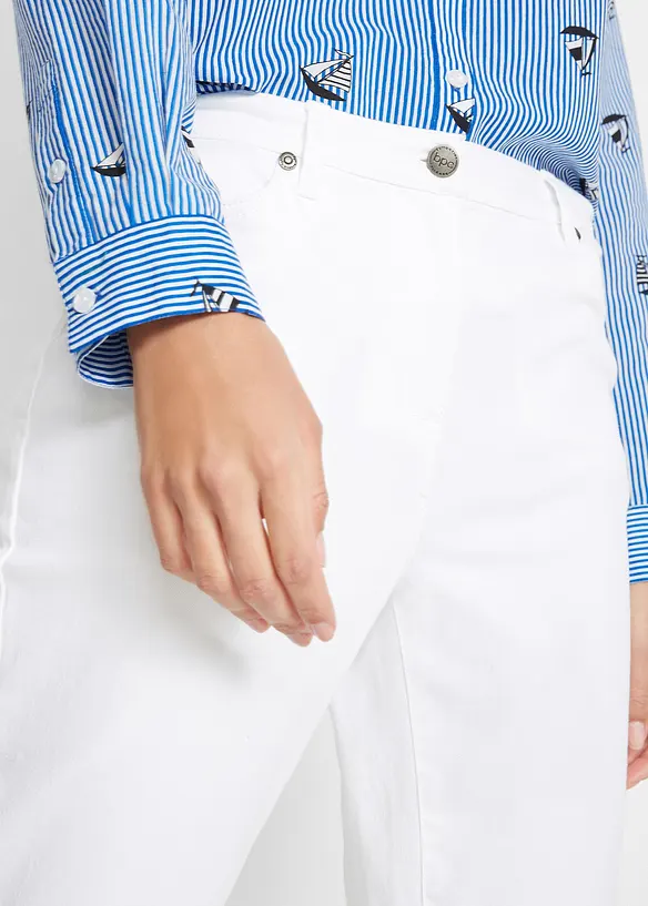 Pantalon confort à empiècement taille confortable, Straight, bonprix