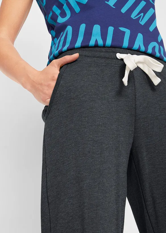 Pantalon en molleton, taille élastiquée, bonprix