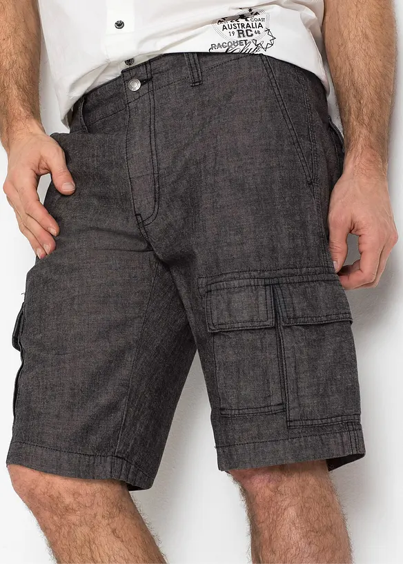 Bermuda cargo loose, 100% coton, bonprix