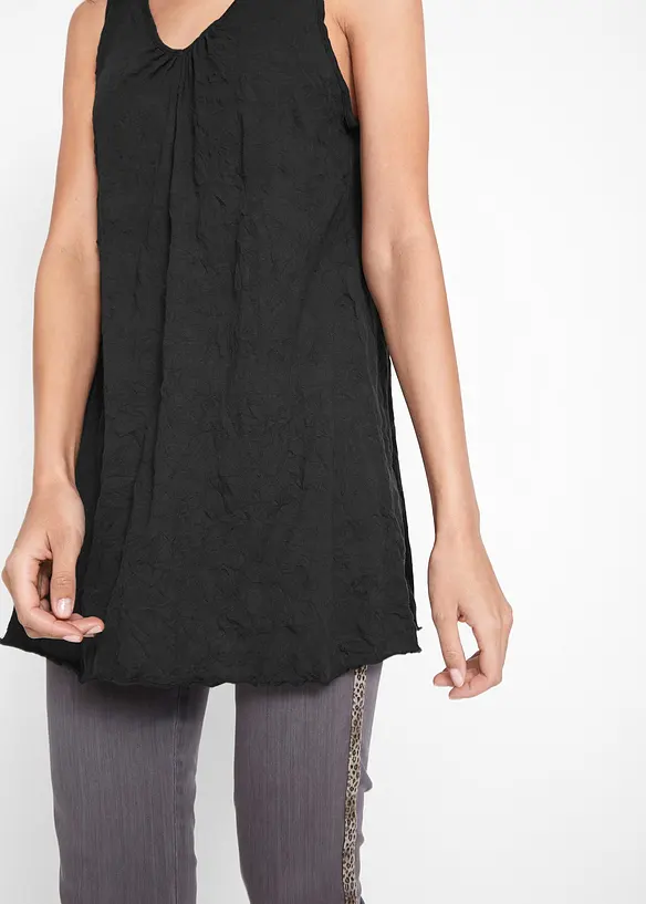 Top long effet froissé, bonprix