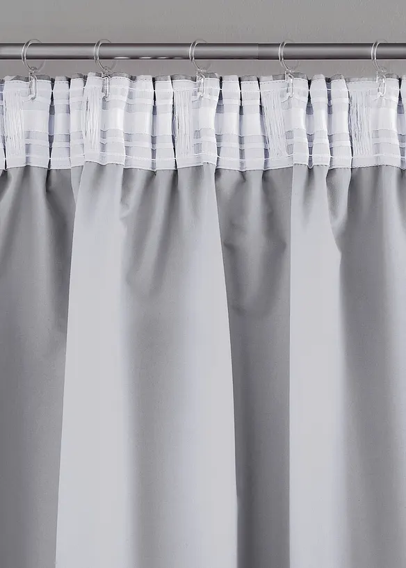 Lot de 2 rideaux en microfibre, bonprix