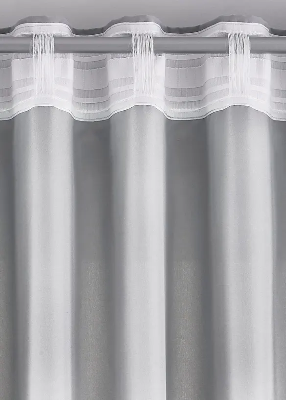 Lot de 2 rideaux en microfibre, bonprix