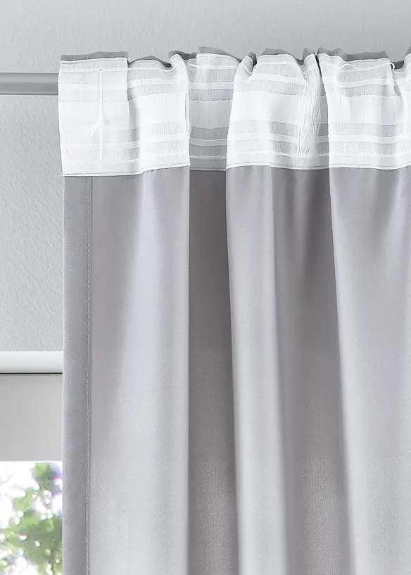 Lot de 2 rideaux en microfibre, bonprix