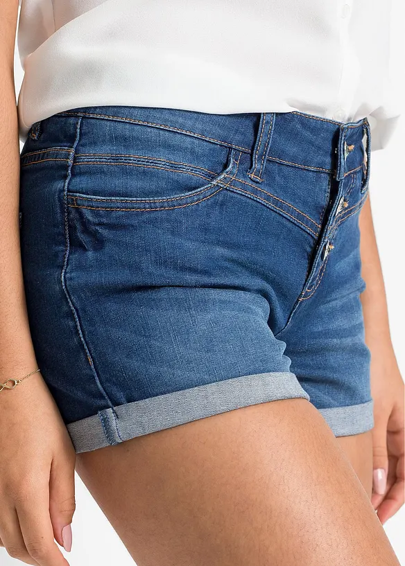 Short en jean taille mi-haute, bonprix