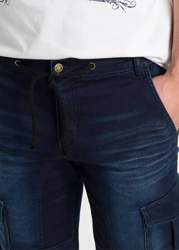 Bermuda en sweat effet jean, regular, bonprix