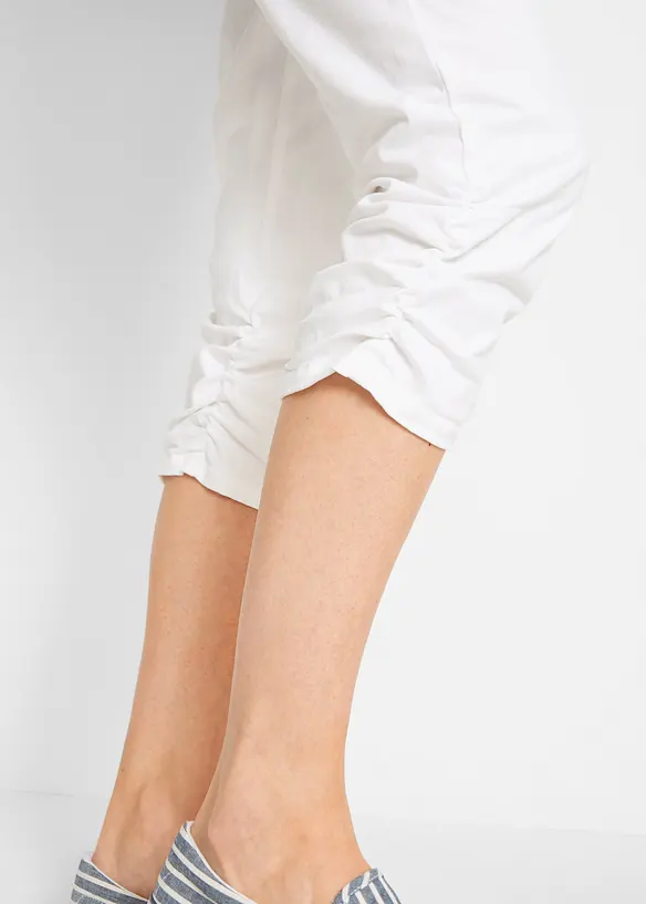 Corsaire &agrave; empi&egrave;cement taille confortable et fronces, bonprix