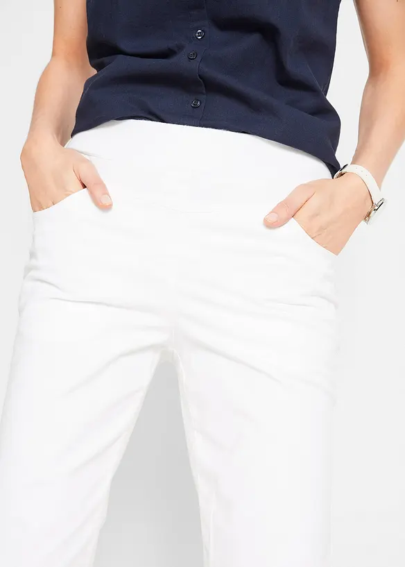 Corsaire &agrave; empi&egrave;cement taille confortable et fronces, bonprix