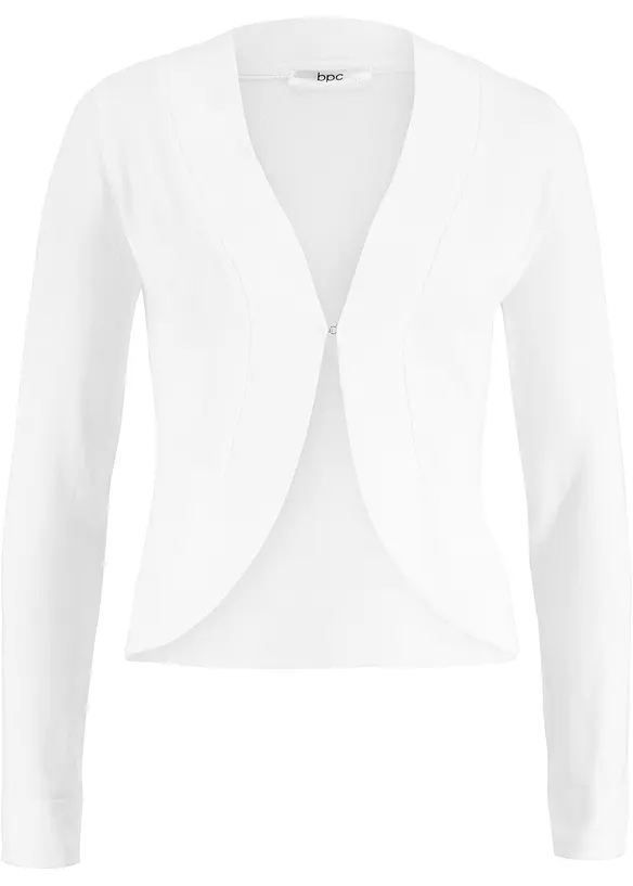 Gilet court en maille de viscose mélangée, bonprix