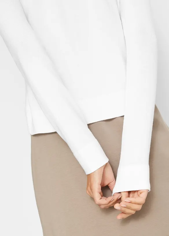 Gilet court en maille de viscose mélangée, bonprix