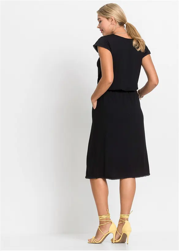 Robe midi en jersey viscose extensible, bonprix