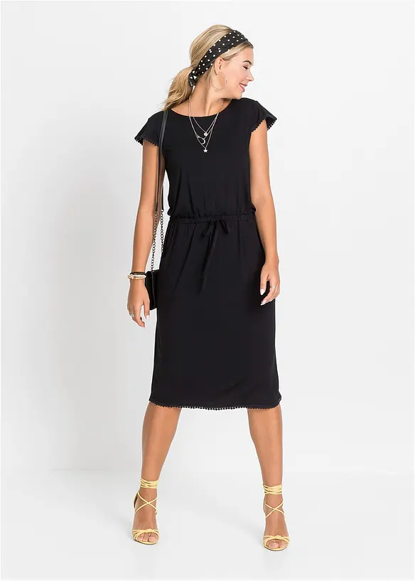 Robe midi en jersey viscose extensible, bonprix