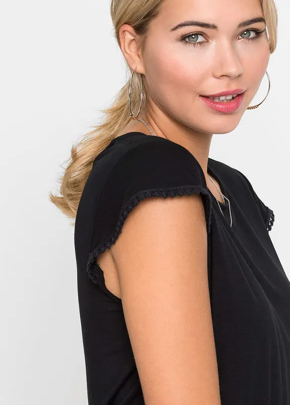 Robe midi en jersey viscose extensible, bonprix