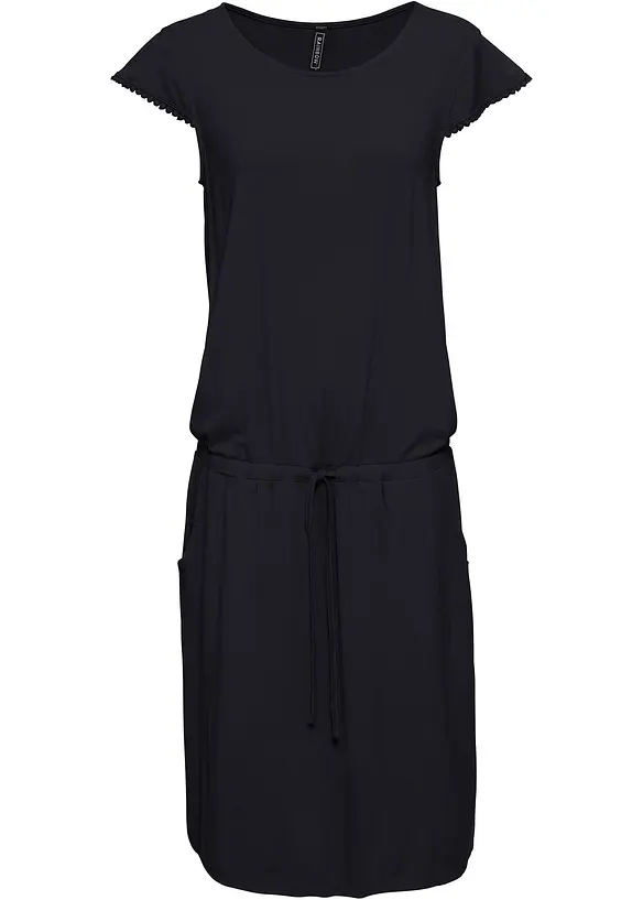 Robe midi en jersey viscose extensible, bonprix