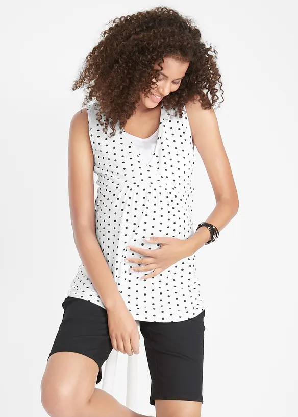 Lot de 2 tops de grossesse/d’allaitement, bonprix