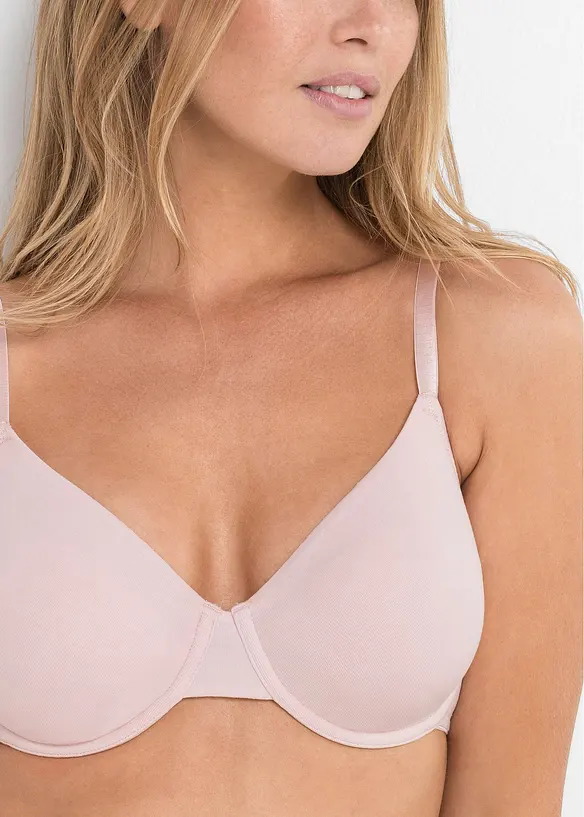 Lot de 3 soutiens-gorge coton moulés à armatures, bonprix