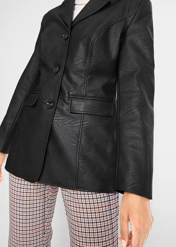 Blazer long enduit, bonprix