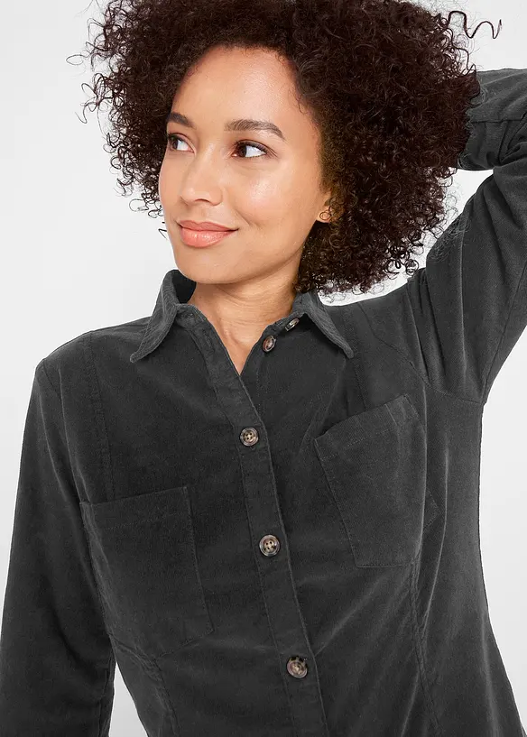 Robe en velours côtelé extensible, bonprix