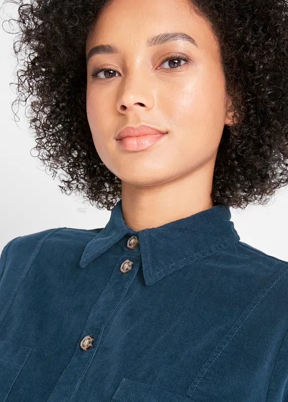 Robe en velours côtelé extensible, bonprix