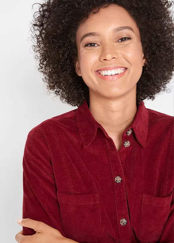 Robe en velours côtelé extensible, bonprix