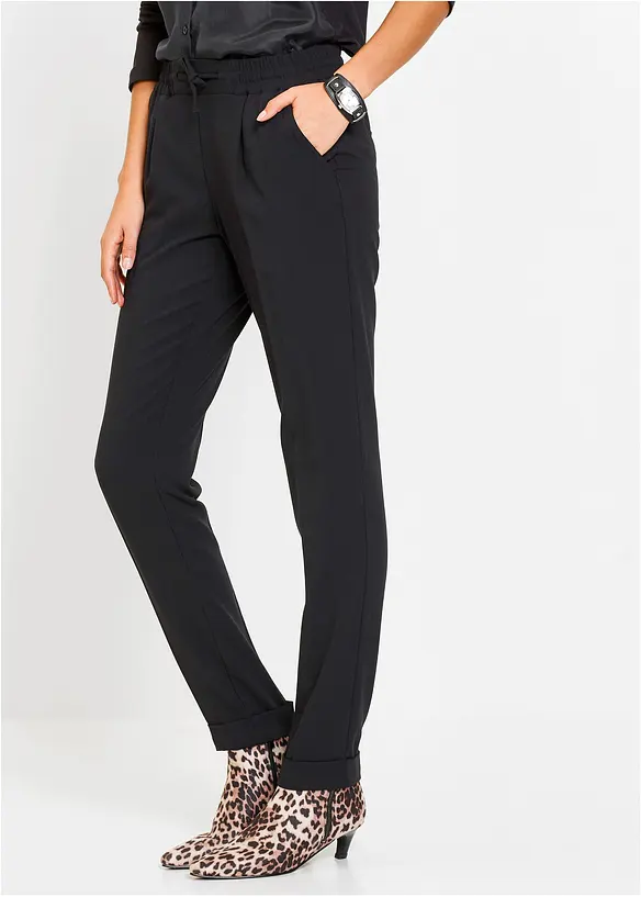 Pantalon avec taille entièrement élastiquée, bonprix