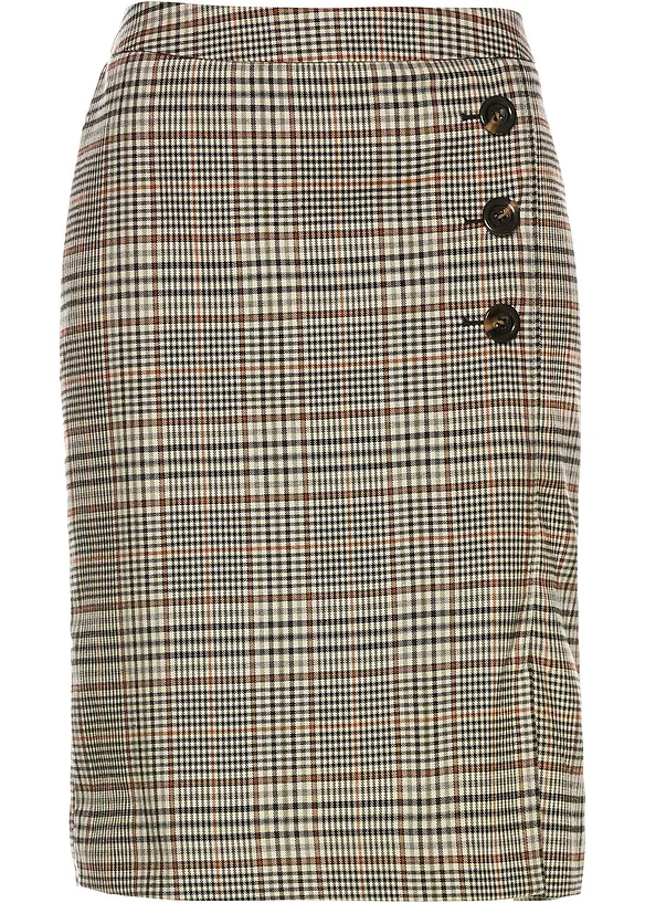 Jupe crayon avec boutons, bonprix