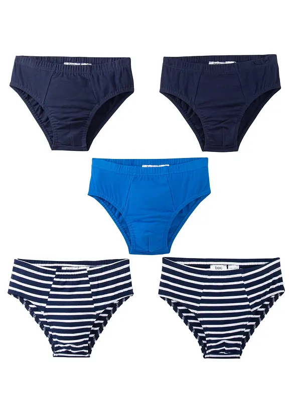 Lot de 5 slips en coton extensible, bonprix