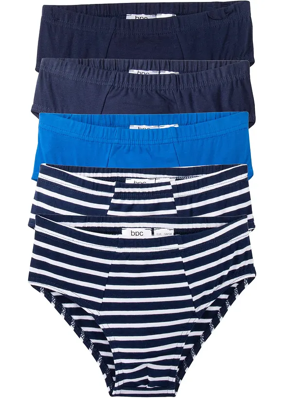 Lot de 5 slips en coton extensible, bonprix
