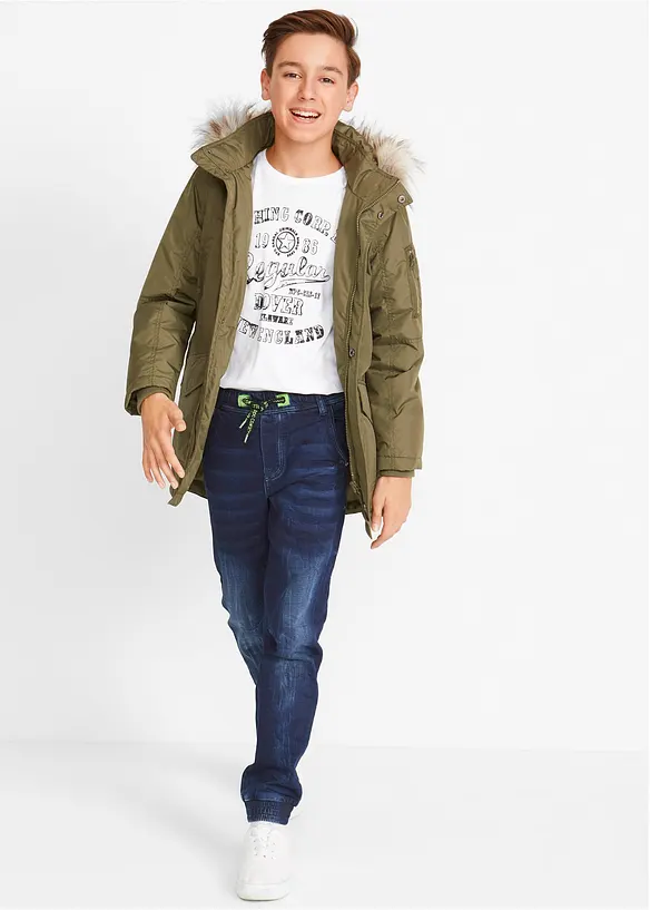 Jean en molleton Regular, fuselé, bonprix