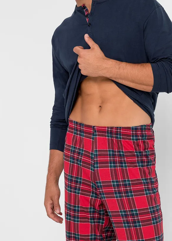 Pyjama col boutonné 100% coton, bonprix