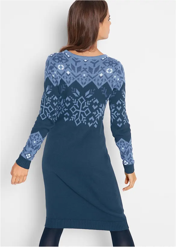 Robe en maille à motif norvégien, bonprix