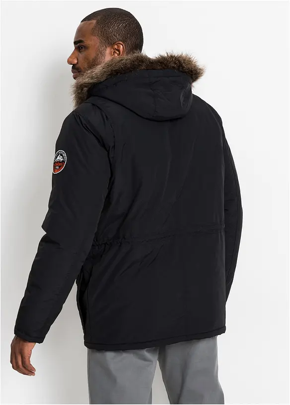 Parka d’hiver déperlante à capuche amovible, bonprix