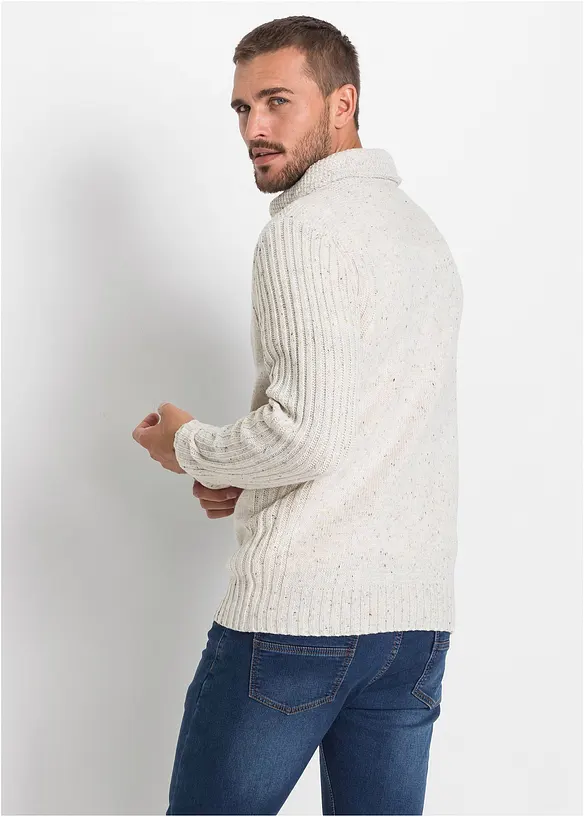 Pull en grosse maille à col châle, bonprix