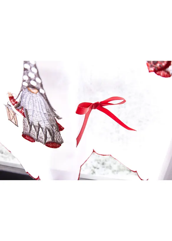 Brise-bise avec broderie de Noël, bonprix