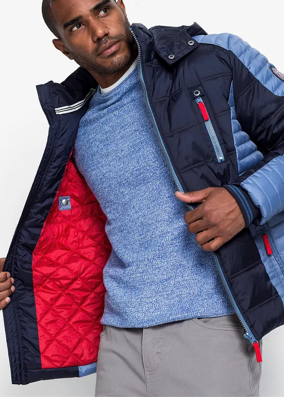 Veste matelassée et rembourrée à capuche amovible, bonprix