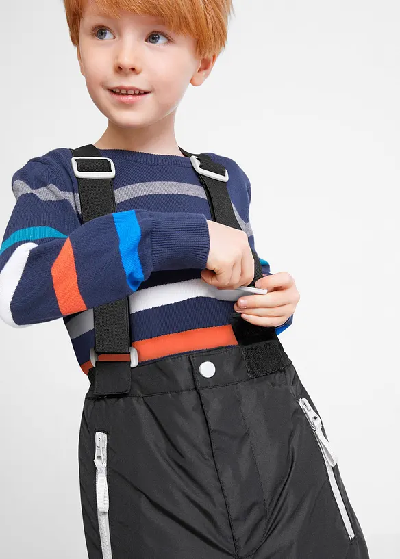 Pantalon de ski imperméable à bretelles et détails réfléchissants, bonprix