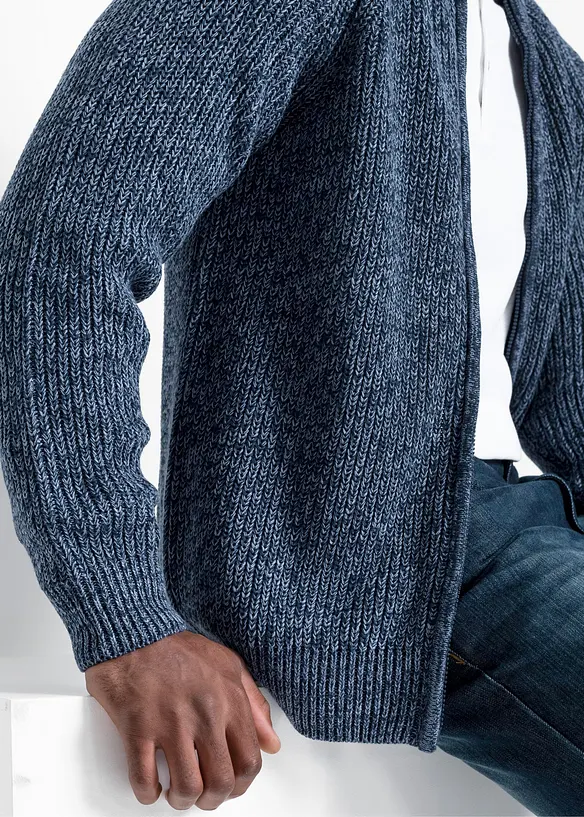 Gilet en grosse maille côtelée avec coton, bonprix